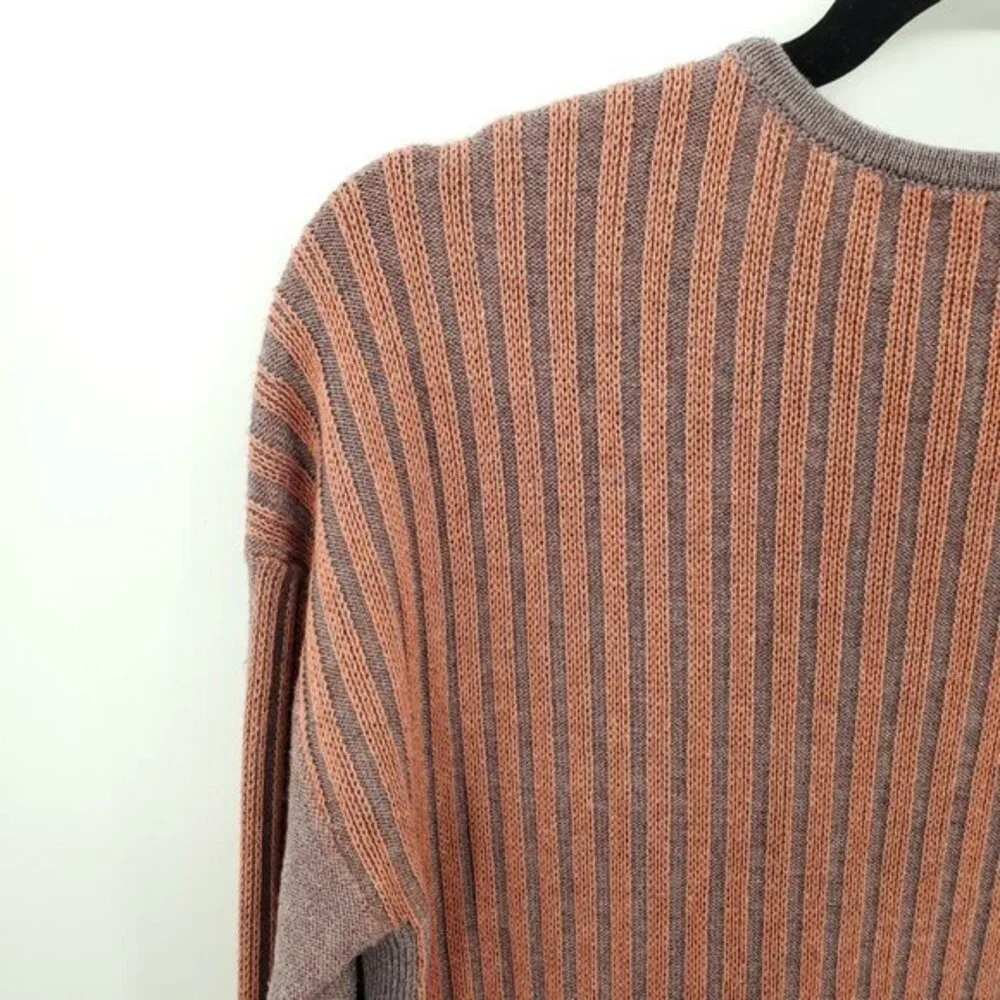 Smartwool Shadow Pine V-Neck Rib Sweater M Sparrow Heather/Sunset Coral Heather